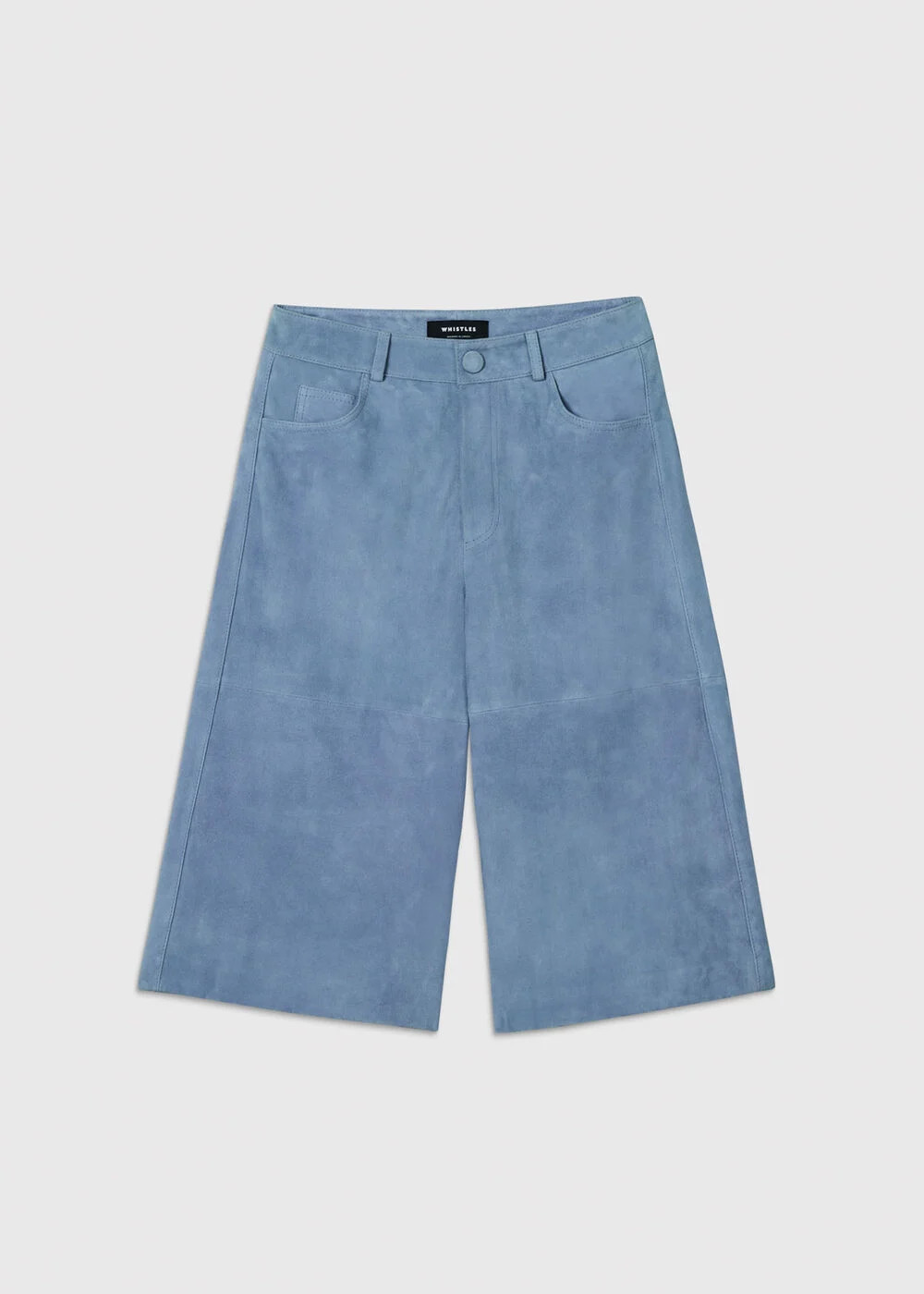 Blue Suede Longline Short | WHISTLES | Whistles UK | | Whistles