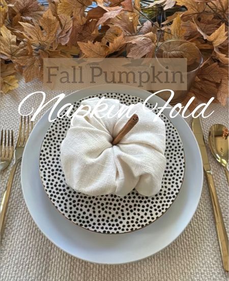 Cute fall pumpkin napkin fold!  It’s super easy and perfect for a fun weekend dinner or for Thanksgiving! I got all these beautiful products on @walmart #walmartpartner


Dinnerware, table setting, flatware, home decor, fall florals

#LTKSeasonal #LTKstyletip #LTKhome