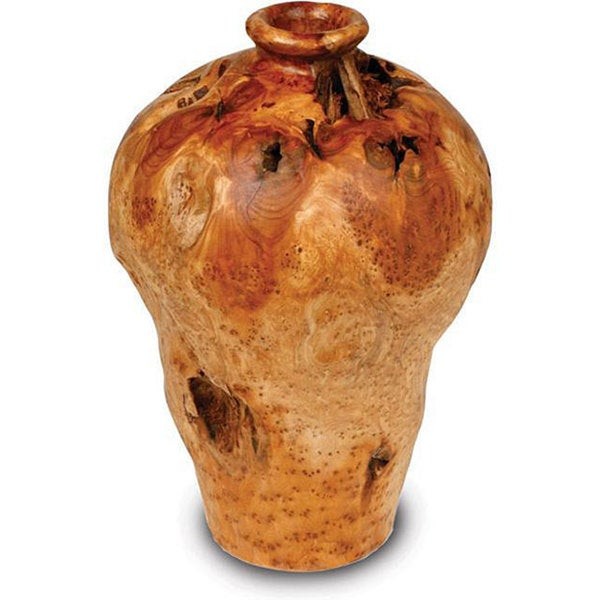Enrico Medium Root Wood Urn | Bed Bath & Beyond