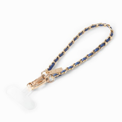 Hello Lux Cuban Chain with PU Leather Wristlet - Navy | Target