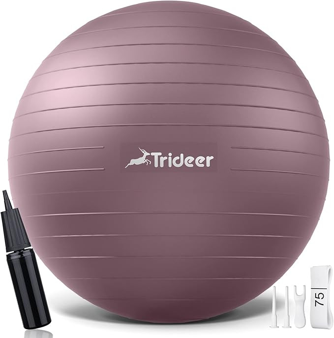 Trideer Yoga Ball - Exercise Ball for Workout pilates Stability - Anti-Burst and Slip Resistant f... | Amazon (US)