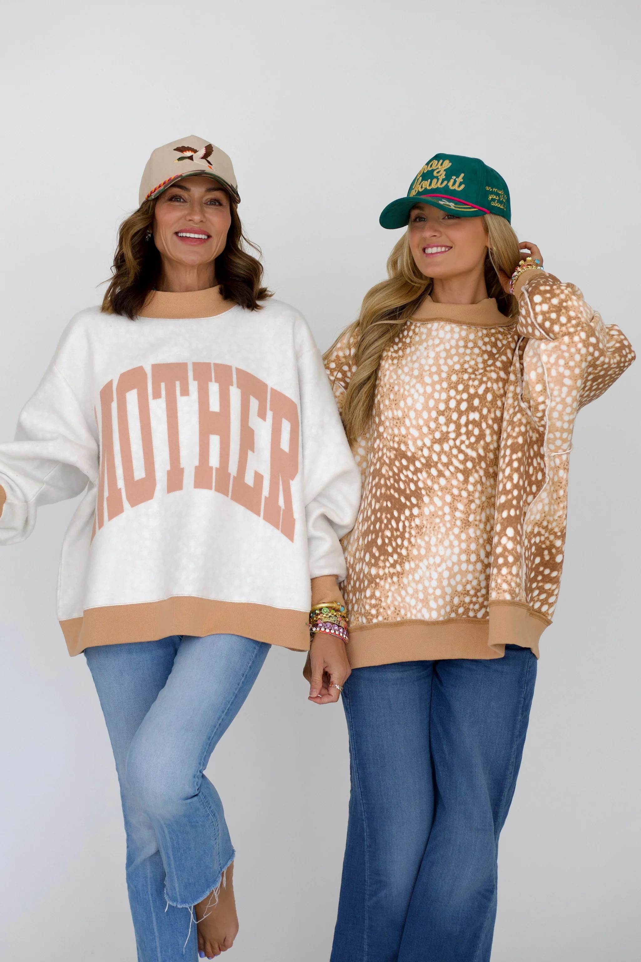 Fawn Mother 2-Sided Mock Sweatshirt | Poppy & Pine