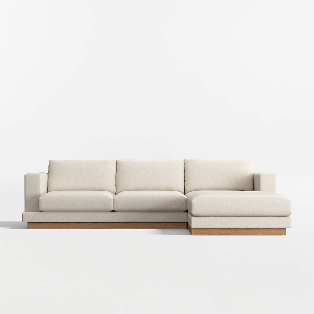 Tidal 2-Piece Sectional Sofa with Right-Arm Chaise + Reviews | Crate & Barrel | Crate & Barrel