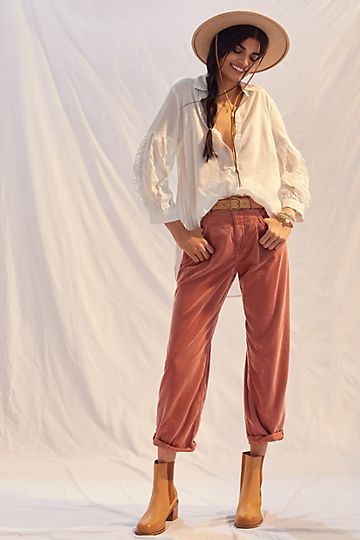 Pilcro The Breaker Tapered Corduroy Pants | Anthropologie (US)