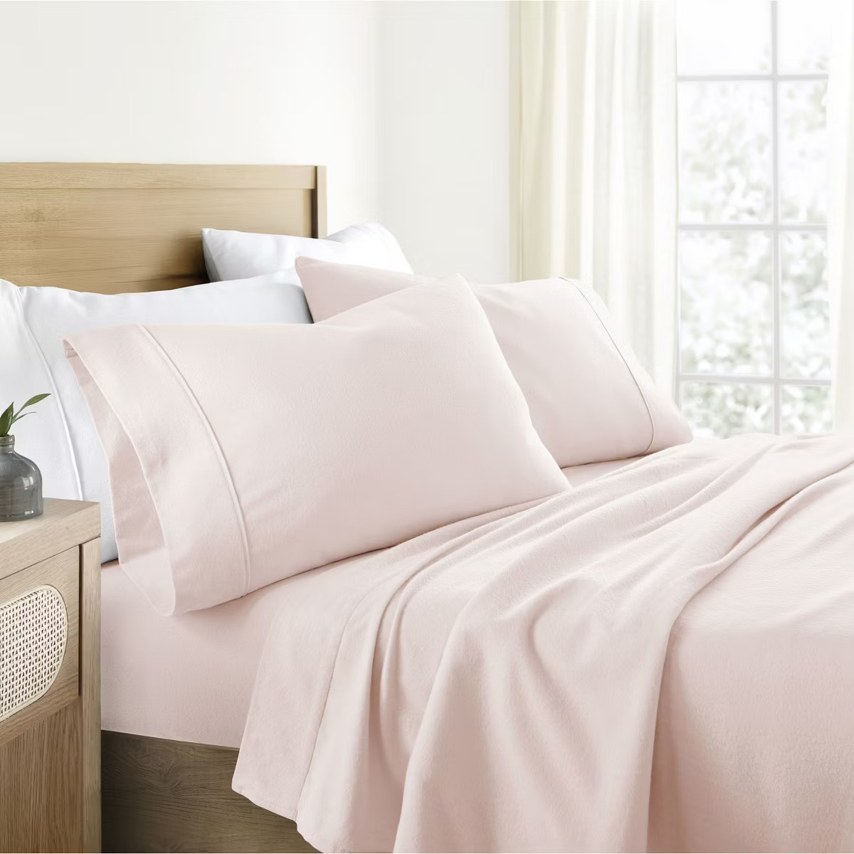 100% Cotton Flannel 3PC Sheet Set Super Soft - Becky Cameron, Blush, Twin | Target