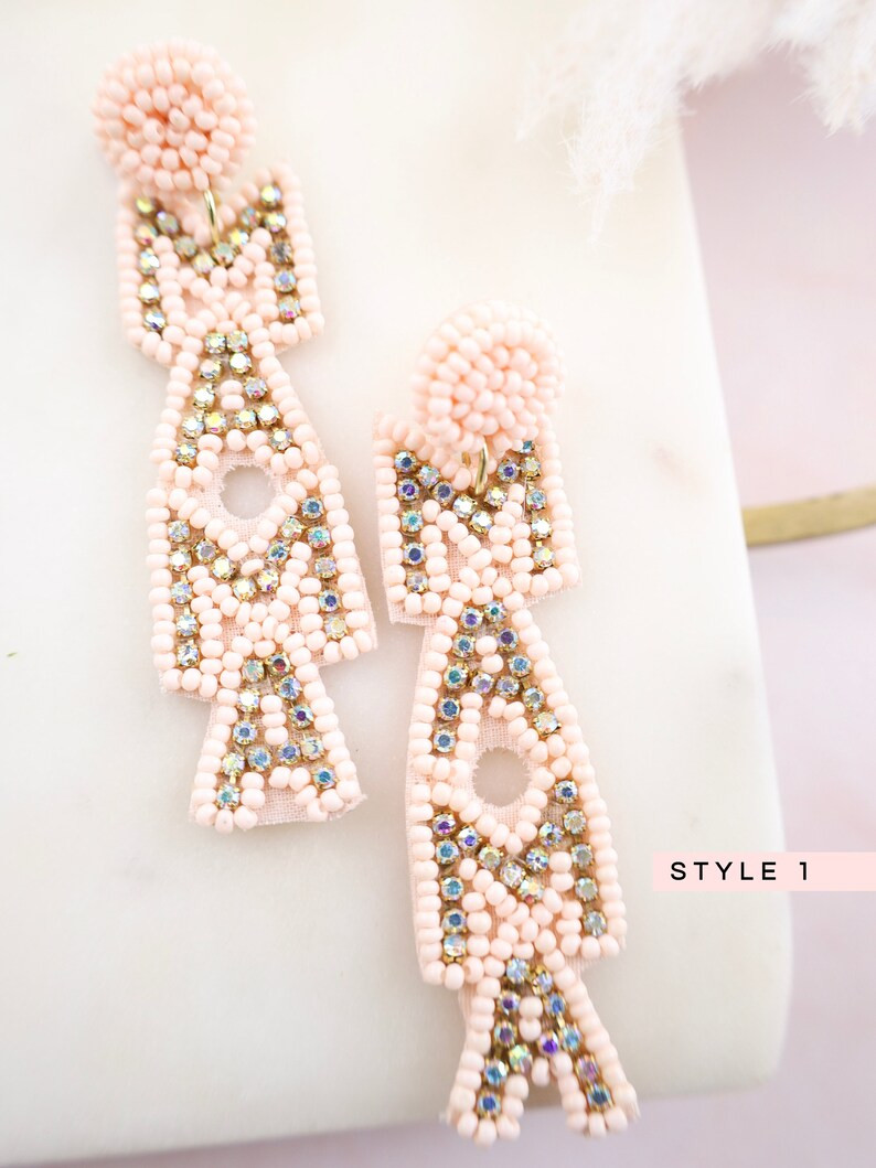 MAMA EARRINGS  | beaded earring | earrings for mom | earring set | earrings for her | Mother's da... | Etsy (US)