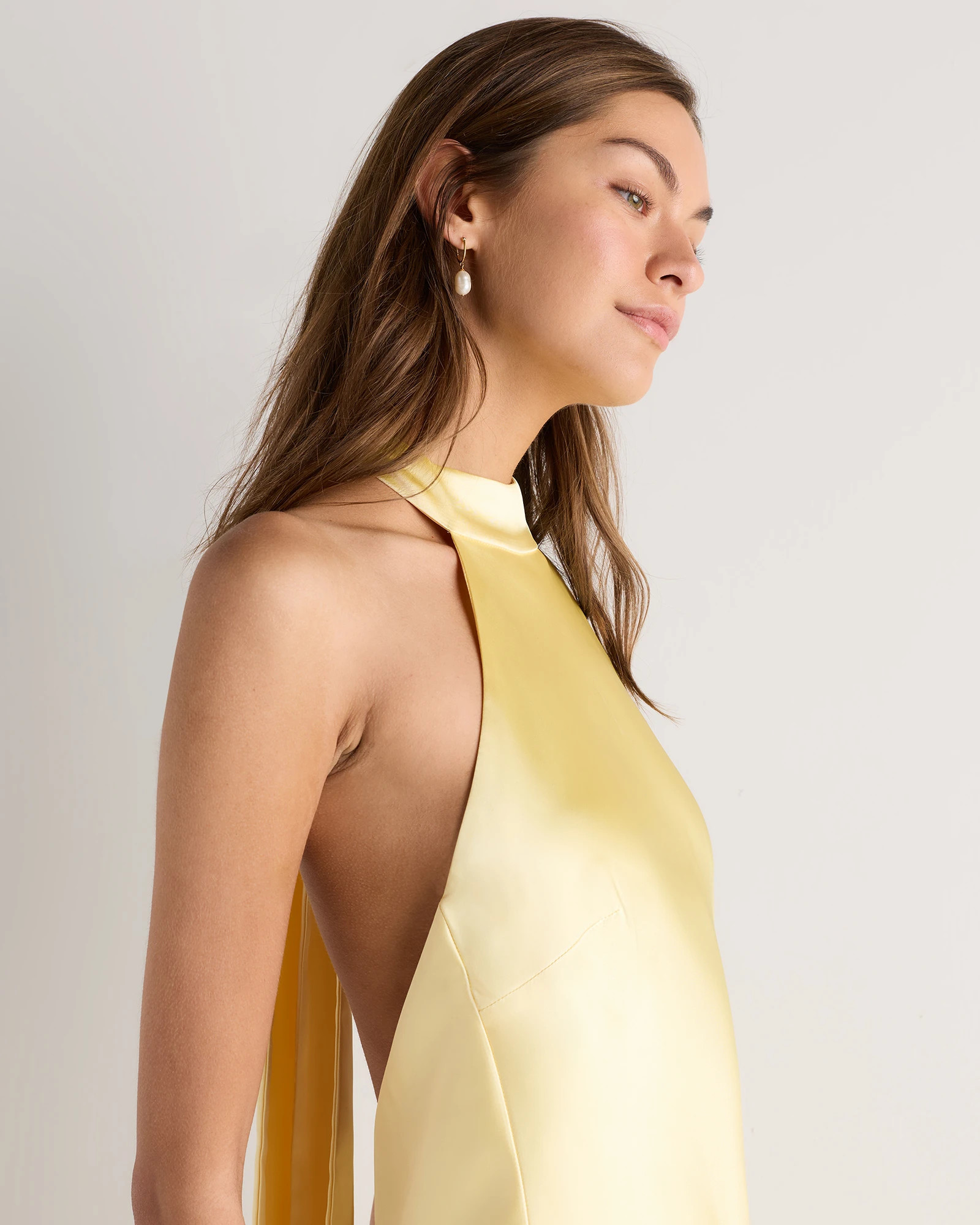 Catalina Stretch Satin Dress | Quince