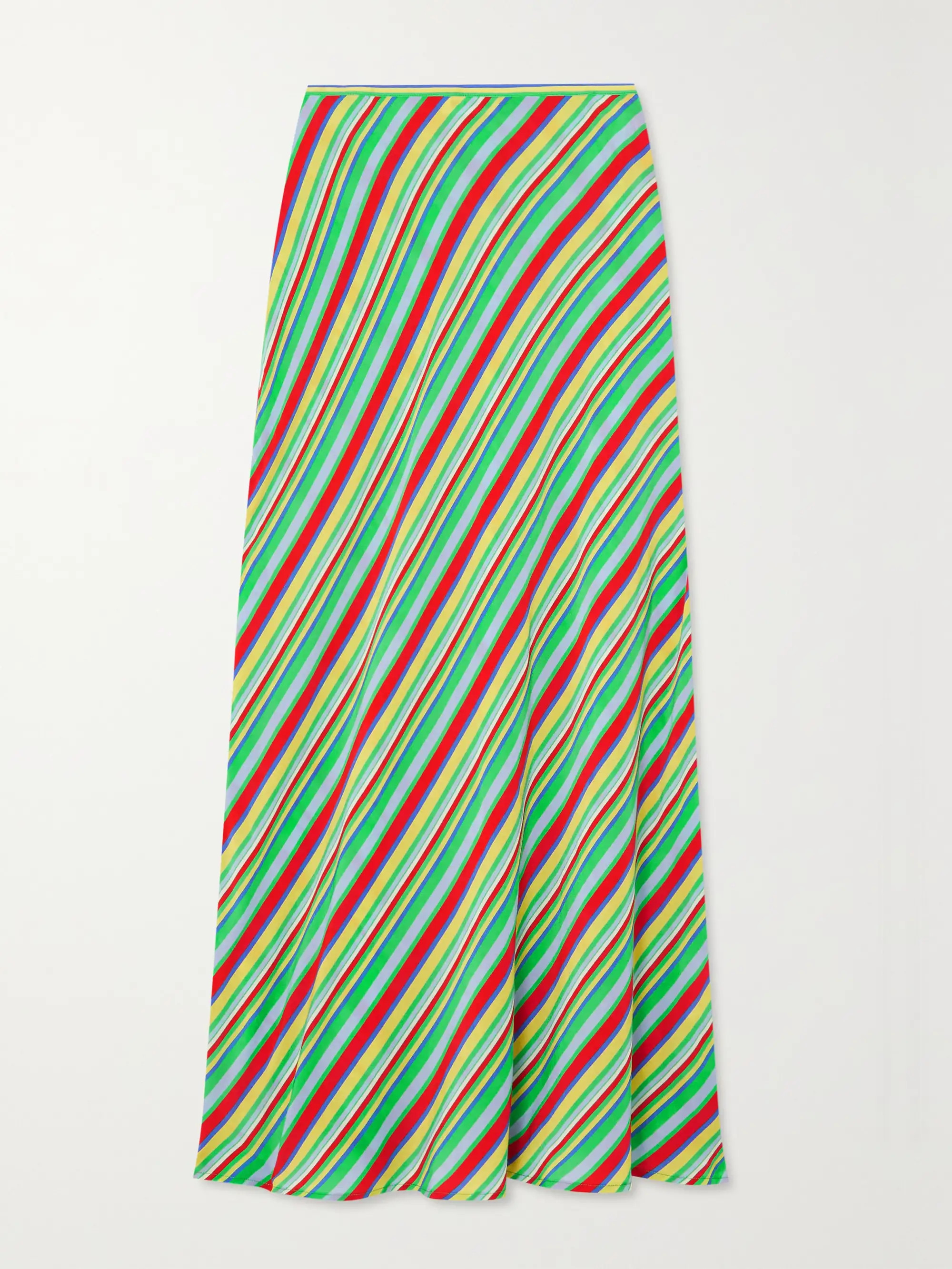 Kelly striped crepe midi skirt | NET-A-PORTER (UK & EU)