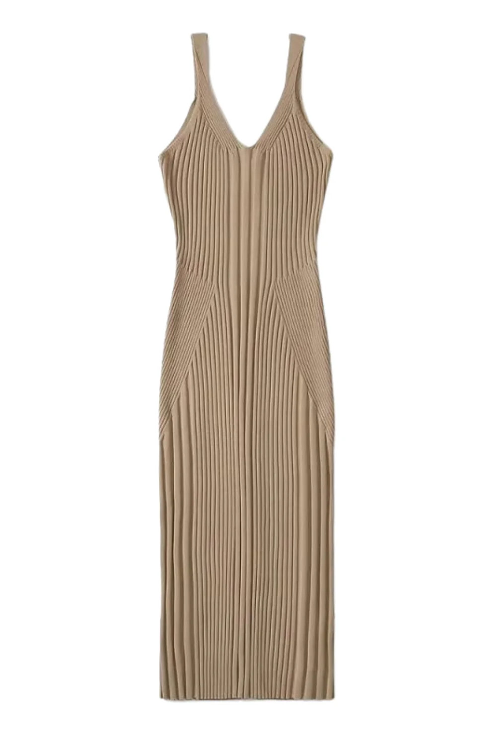 'Baila' V-Neck Ribbed Midi Dress (5 Colors) | Goodnight Macaroon