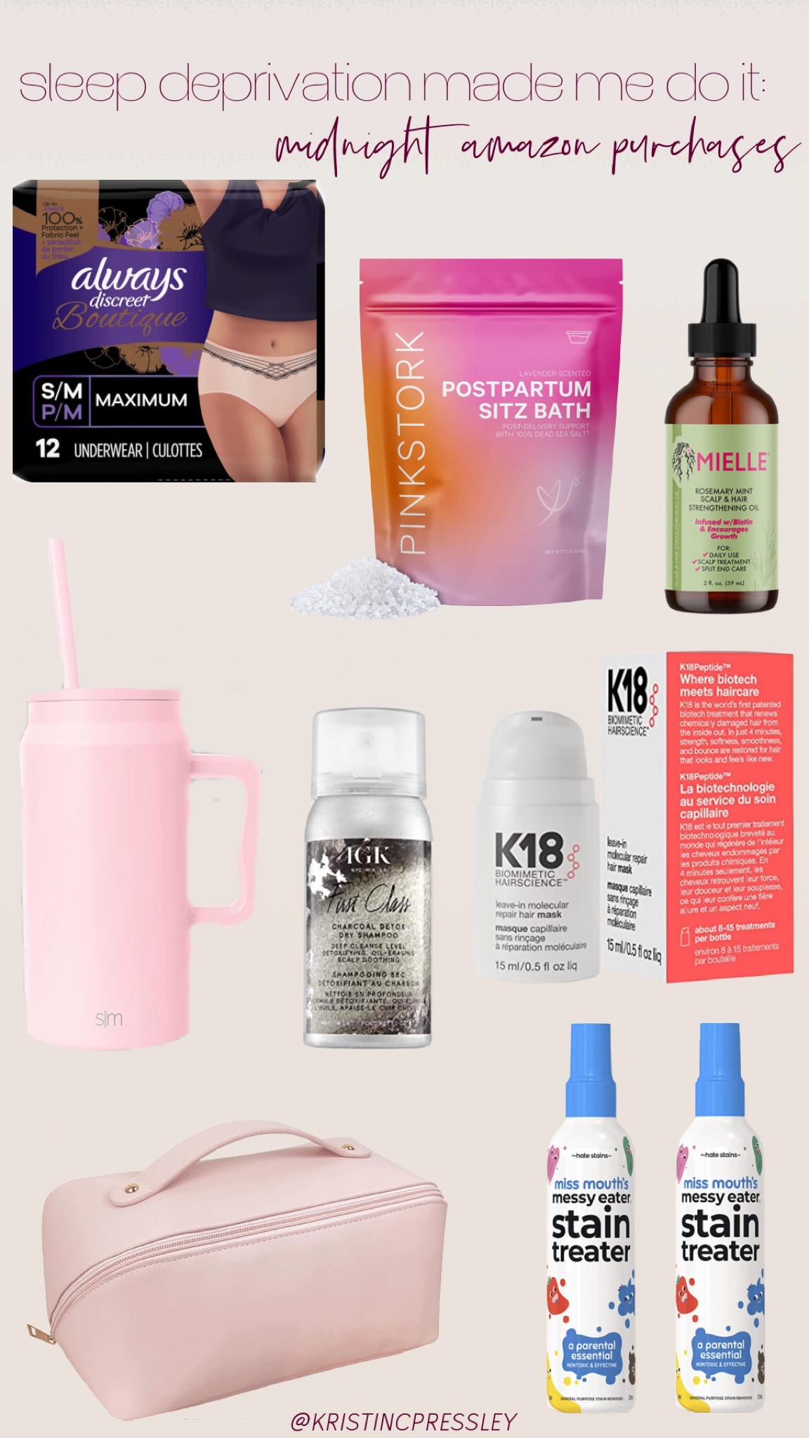 My late night, Amazon purchases. Stanley Cup do. Viral cup do. Postpartum care. Amazon beauty. Random Amazon finds. 

#LTKbaby #LTKunder100 #LTKbeauty