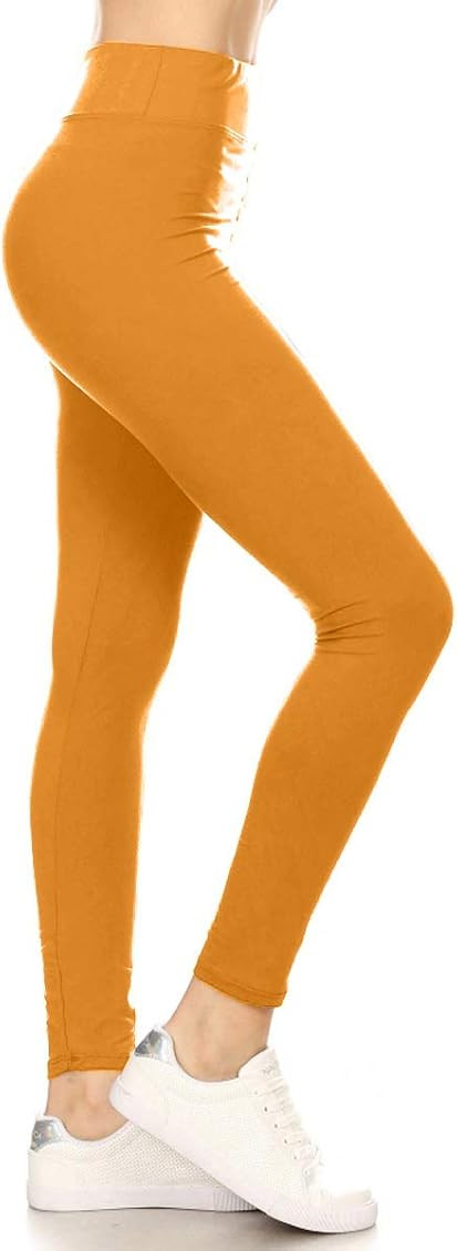 Leggings Depot High Waisted Solid Yoga Leggings | Amazon (US)
