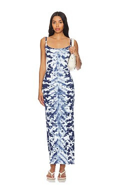 Young, Fabulous & Broke Tonya Maxi Dress in Mazarine Boa Wash from Revolve.com | Revolve Clothing (Global)