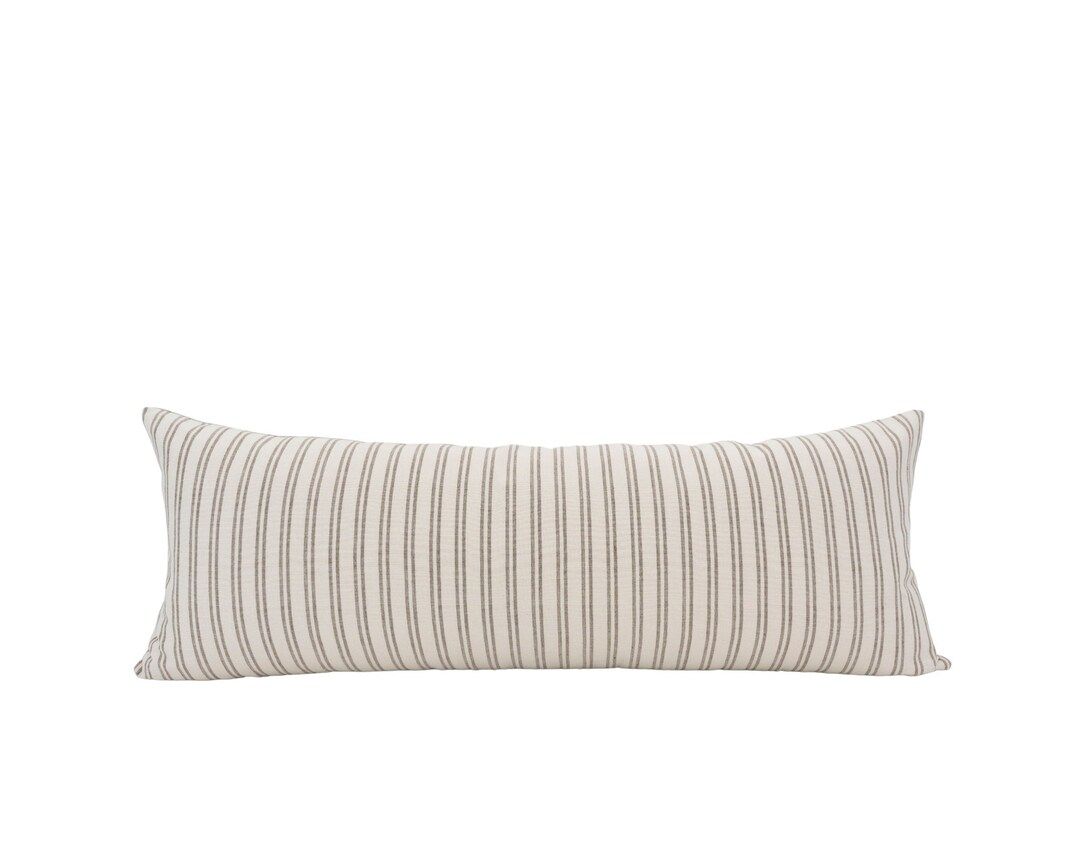 SIENNA 14x36 Stripe Pillow Cover Neutral Stripe Pillow - Etsy | Etsy (US)