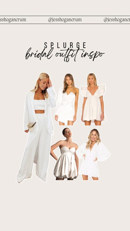 splurge-worthy bride outfit inspo for any bridal showers, engagement parties, bachelorette parties, or rehearsal dinner coming up!

#LTKstyletip #LTKfit #LTKwedding