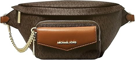 Michael Kors Women Maisie Large 2 In 1 Waistpack Fanny Pack Belt Bag (Brown) | Amazon (US)