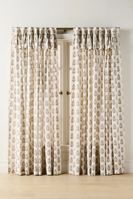 Evita Cotton Printed Valence Curtain | Anthropologie (US)