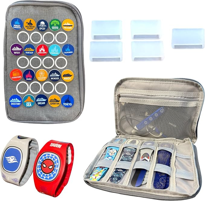 MagicBand+ Travel Case & 5 MagicBand Protectors (Grey) | Amazon (US)