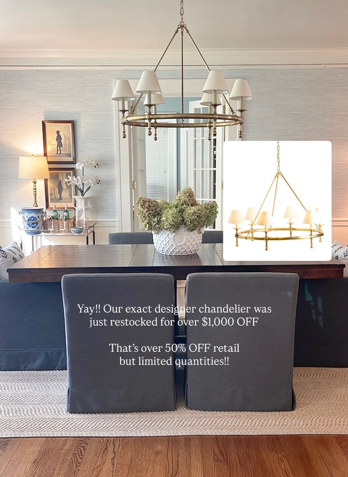 Snag our dining room chandelier for OVER 50% OFF 🙌🏻 saving you $1,000!! 🤩 Limited quantity and so so pretty in person!

#LTKSaleAlert #LTKHome