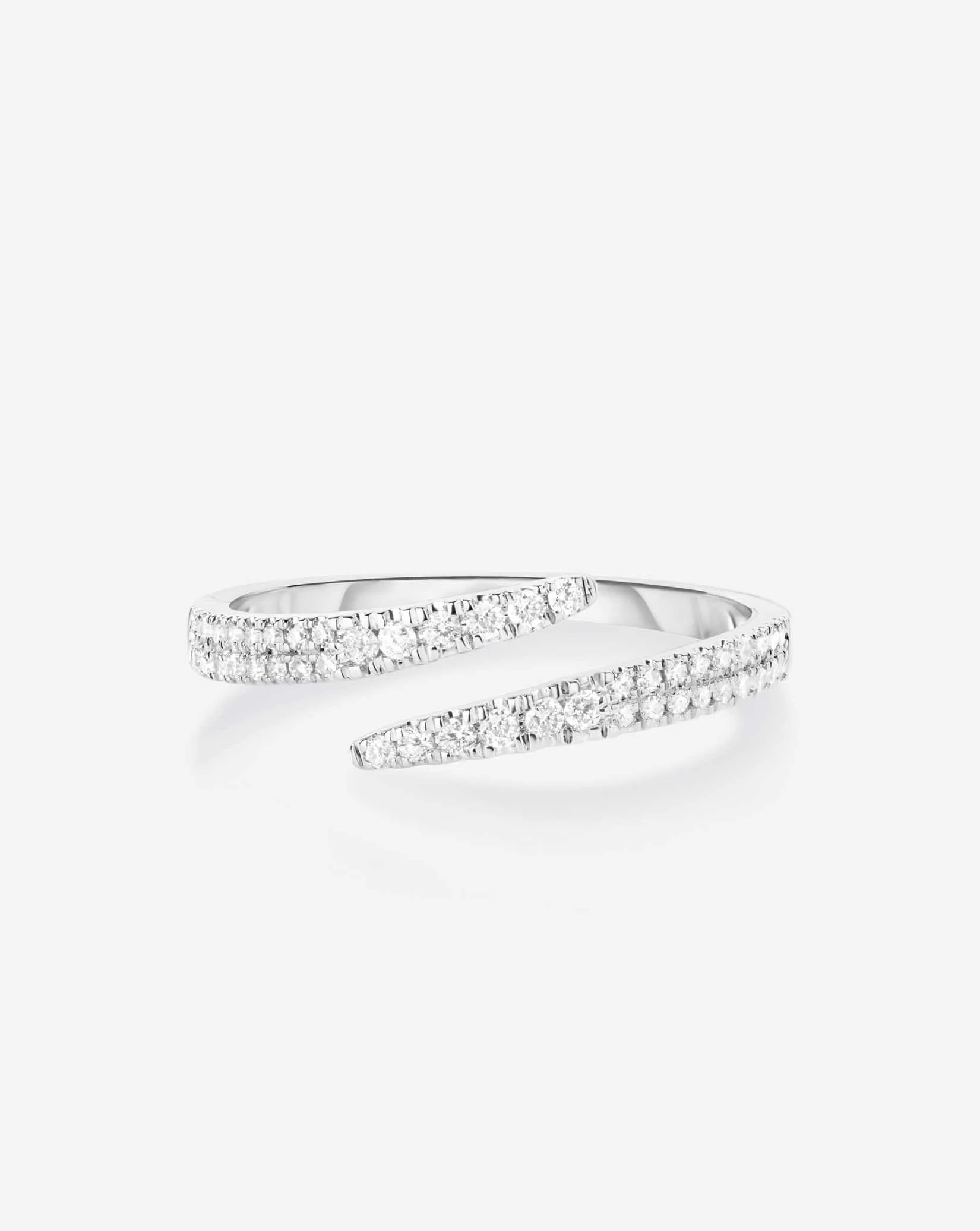 Open Diamond Wrap Ring - 14k White Gold / 6.5 | Ring Concierge