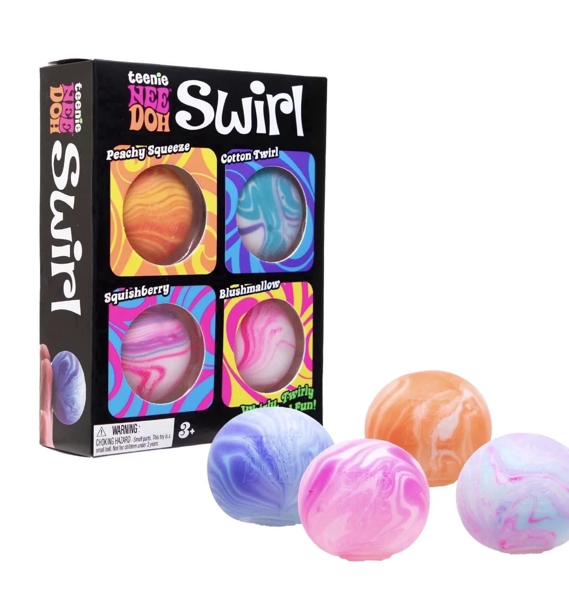 new trending nee doh teenie swirl 4 pack stress reliever balls, fidget, sensory ( 1 chosen at ran... | Walmart (US)