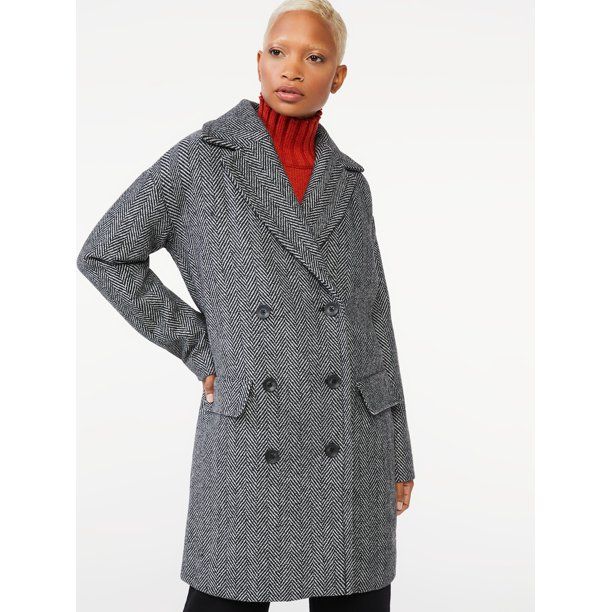 Free Assembly Women's Oversized Cocoon Coat - Walmart.com | Walmart (US)