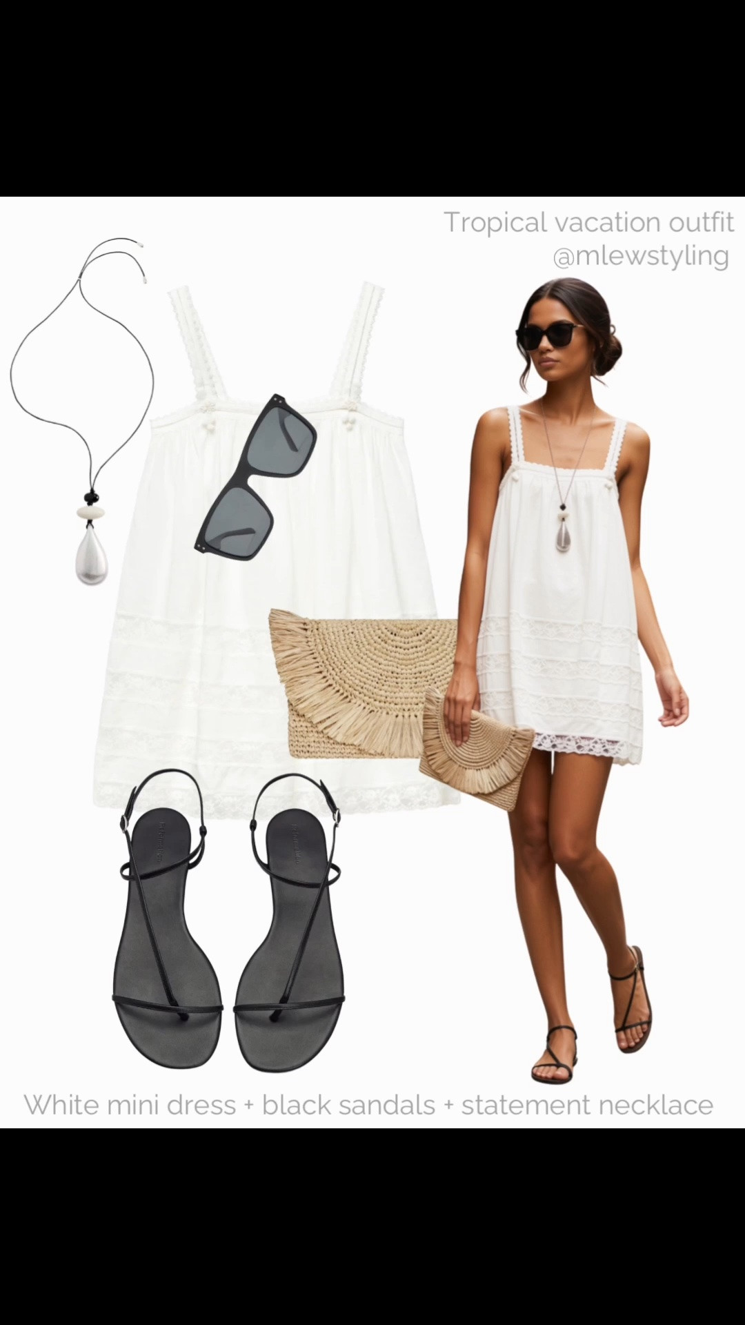 White mini dress ✨✨

Tags: tropical vacation outfit, white slip dress, aire sunglasses, pendant necklace, black sandals, raffia clutch bag, heat wave summer outfit, capsule wardrobe, outfit formulas, Doen dress

#LTKsummer #LTKdresses #LTKtravel