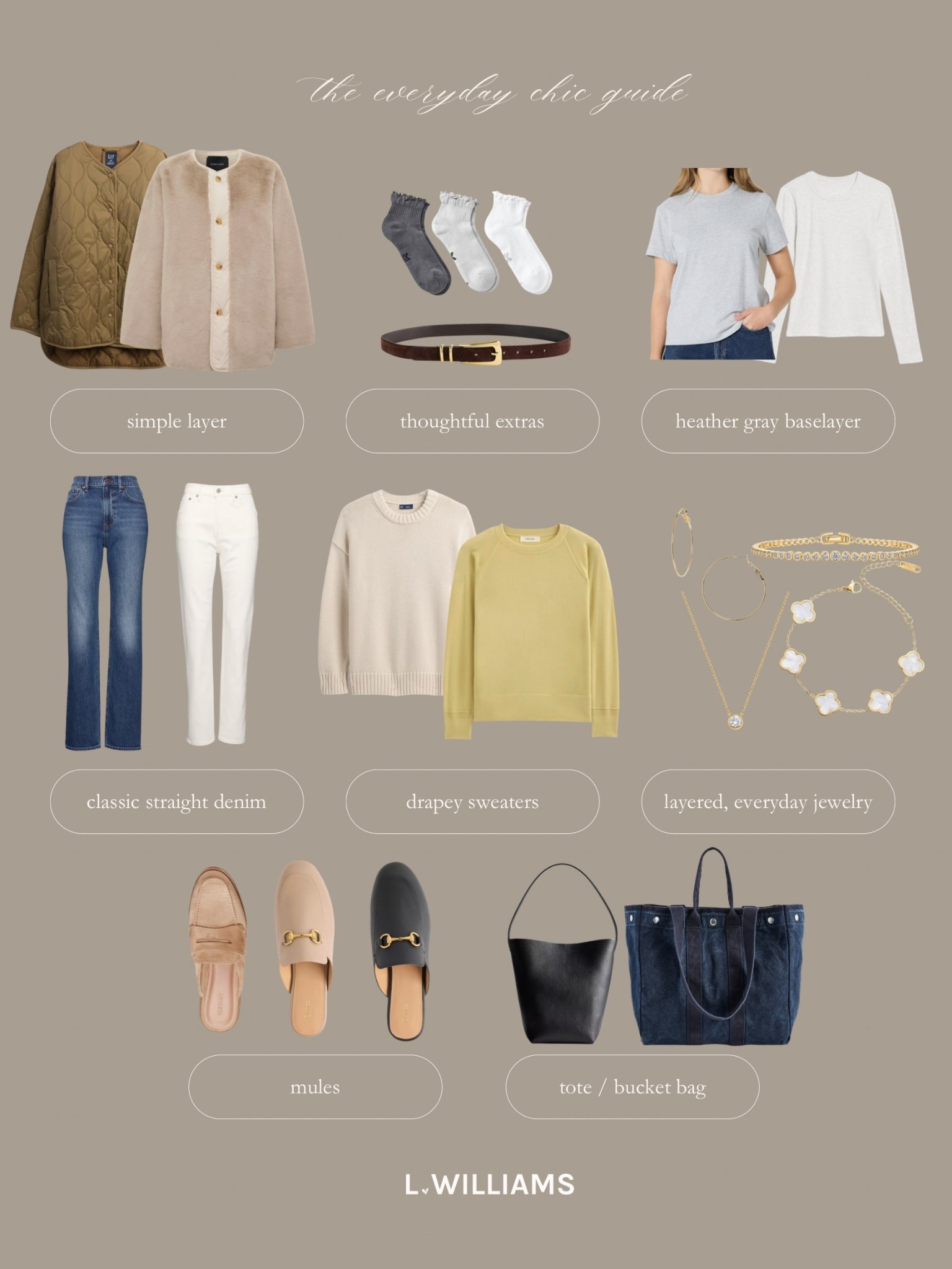 The everyday guide to chic pulled together looks! 