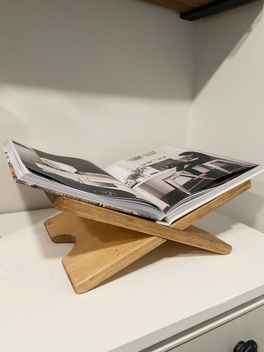 Open Book Display | Wood Book Display | Wood Book Stand | Recipe Book Stand | Studio McGee Inspir... | Etsy (CAD)