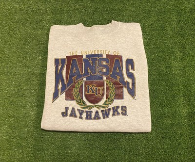 Vintage Fruit of the Loom Kansas University Jayhawks spell out ivy crewneck XL  | eBay | eBay US