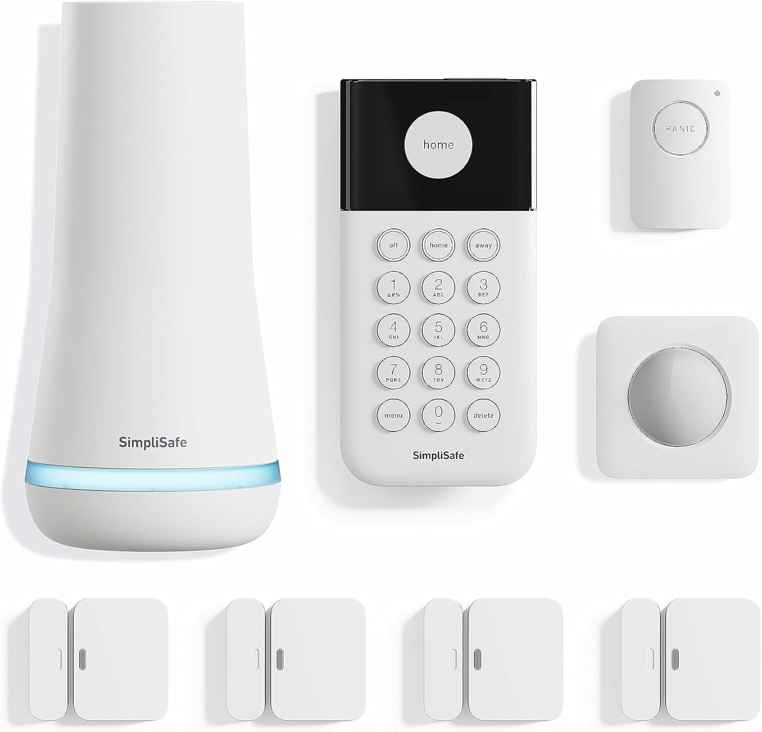 SimpliSafe 8 Piece Wireless Home Security System - Optional 24/7 Professional Monitoring - No Contract - Compatible with Alexa and Google Assistant , White | Amazon (US)
