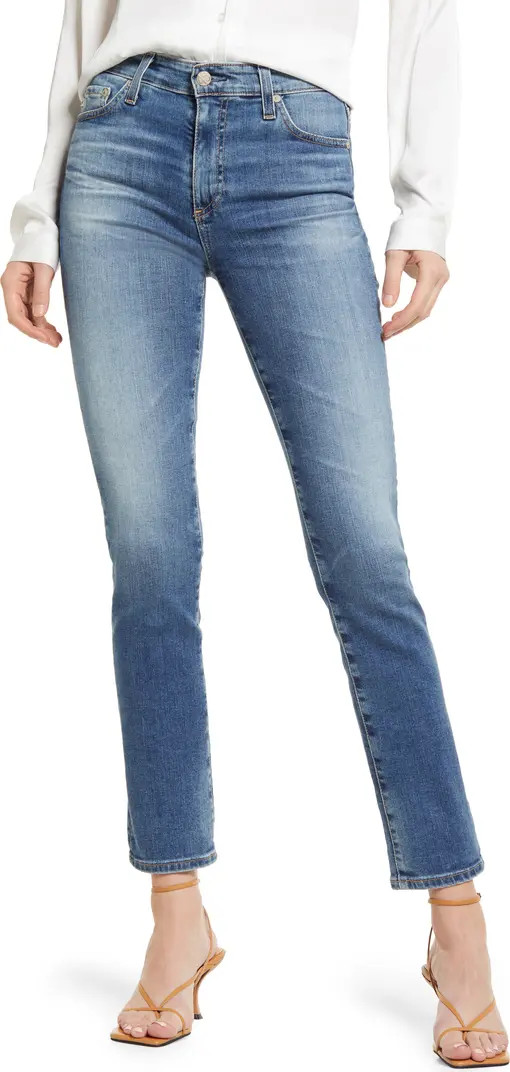 Mari High Waist Ankle Slim Straight Leg Jeans | Nordstrom