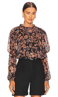 Free People Clarissa Printed Top in Midnight Combo from Revolve.com | Revolve Clothing (Global)