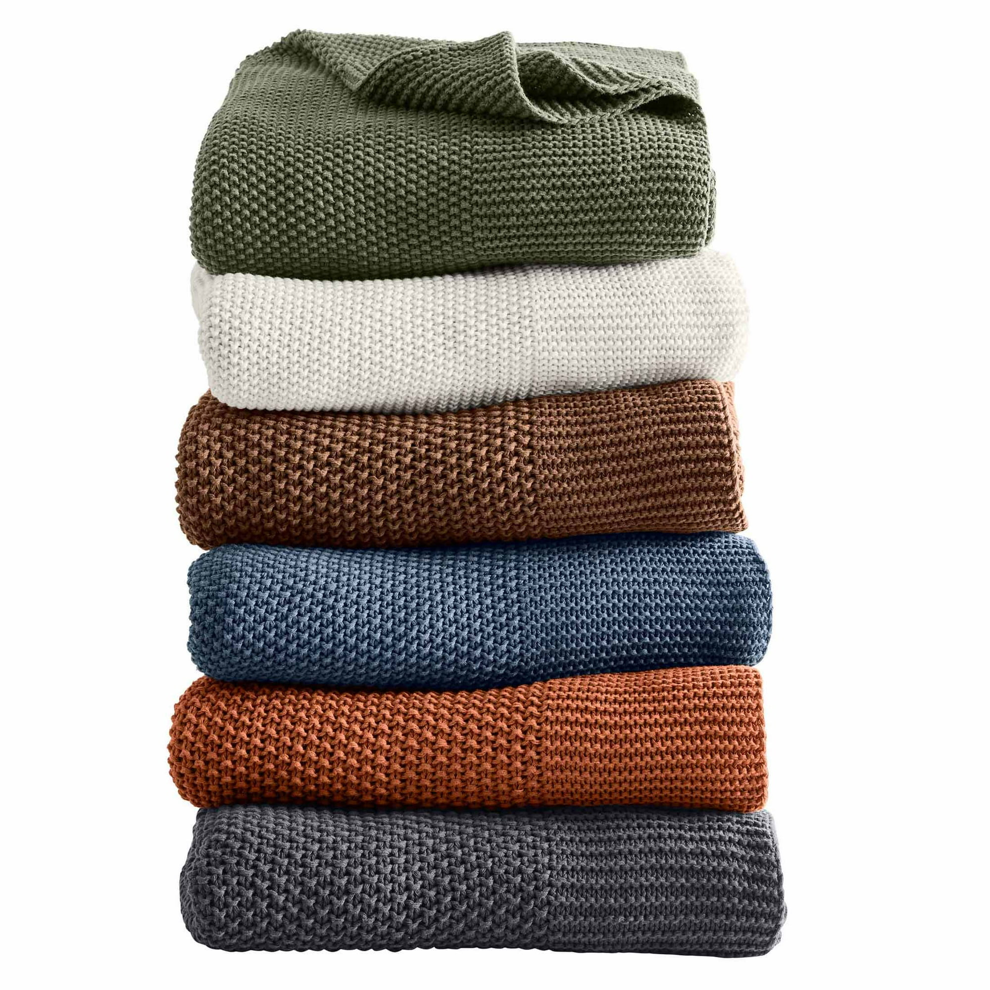 Better Homes and Gardens, Chunky Knit Deep Green Throw, Cotton-Blend, 50"x60", 2.3 LB, All Ages | Walmart (US)