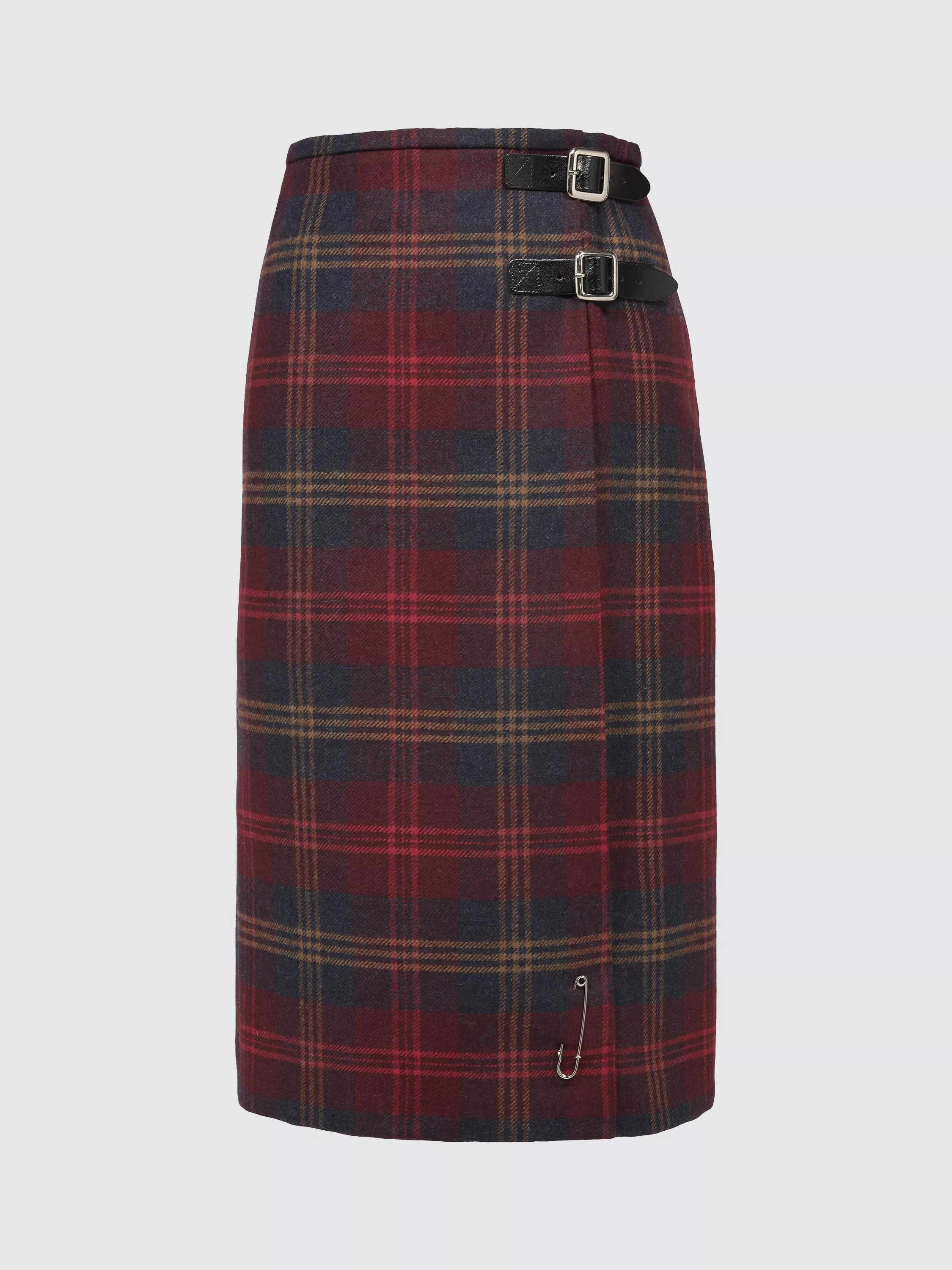 Celtic & Co. Mid Celt Pure Wool Kilt, Cairngorm Claret | John Lewis (UK)