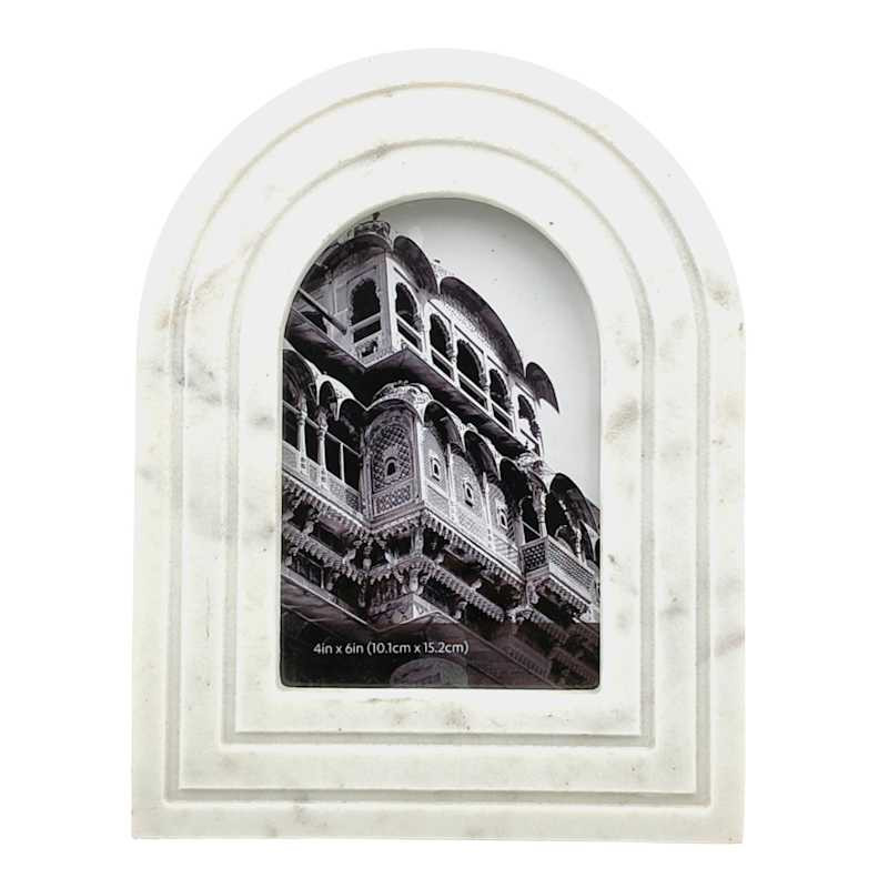 White Marble Picture Frame, 4x6 | At Home