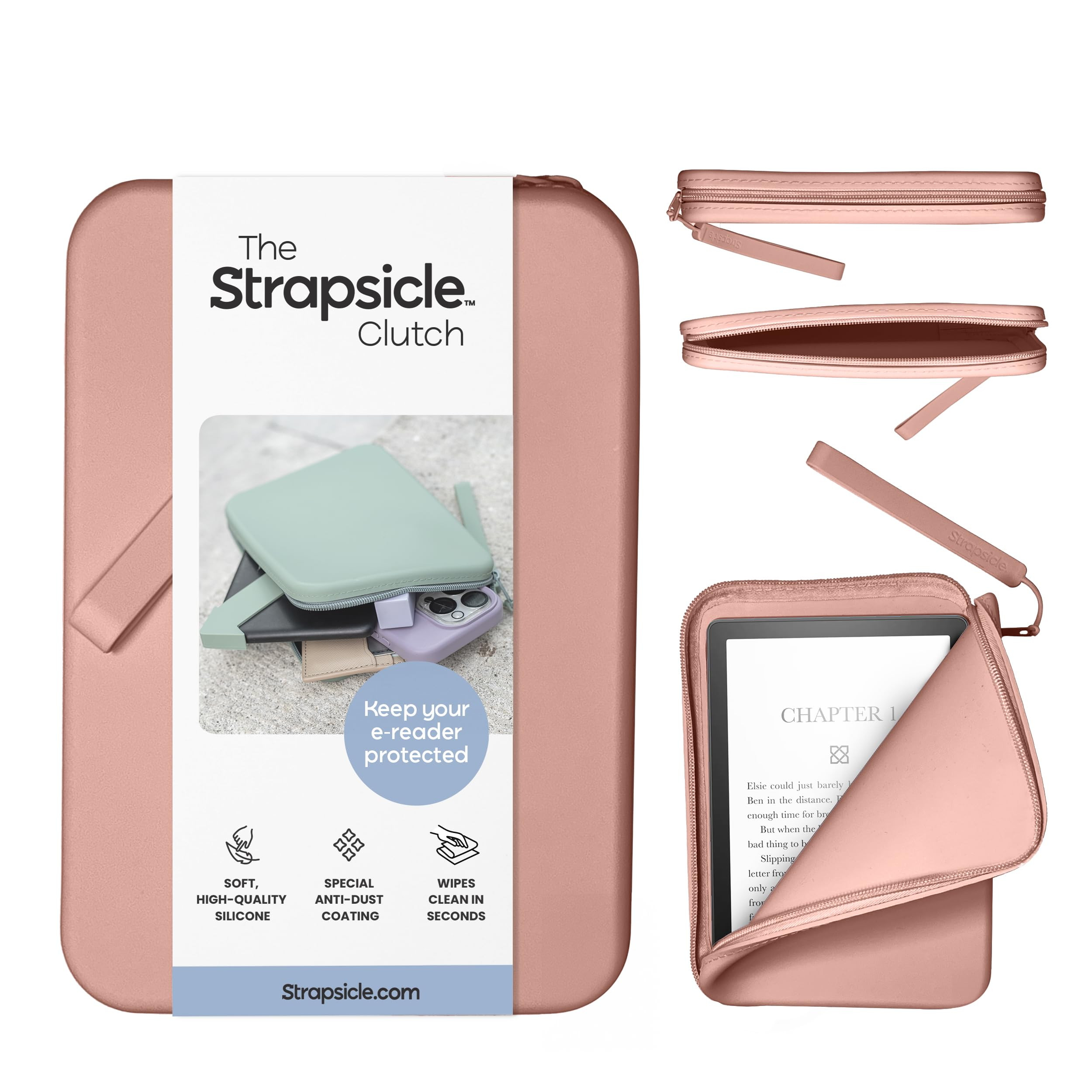 Strapsicle Silicone Clutch for Kindle & E-Readers – Multi-Purpose Bag for Phone, Wallet & Keys ... | Amazon (US)