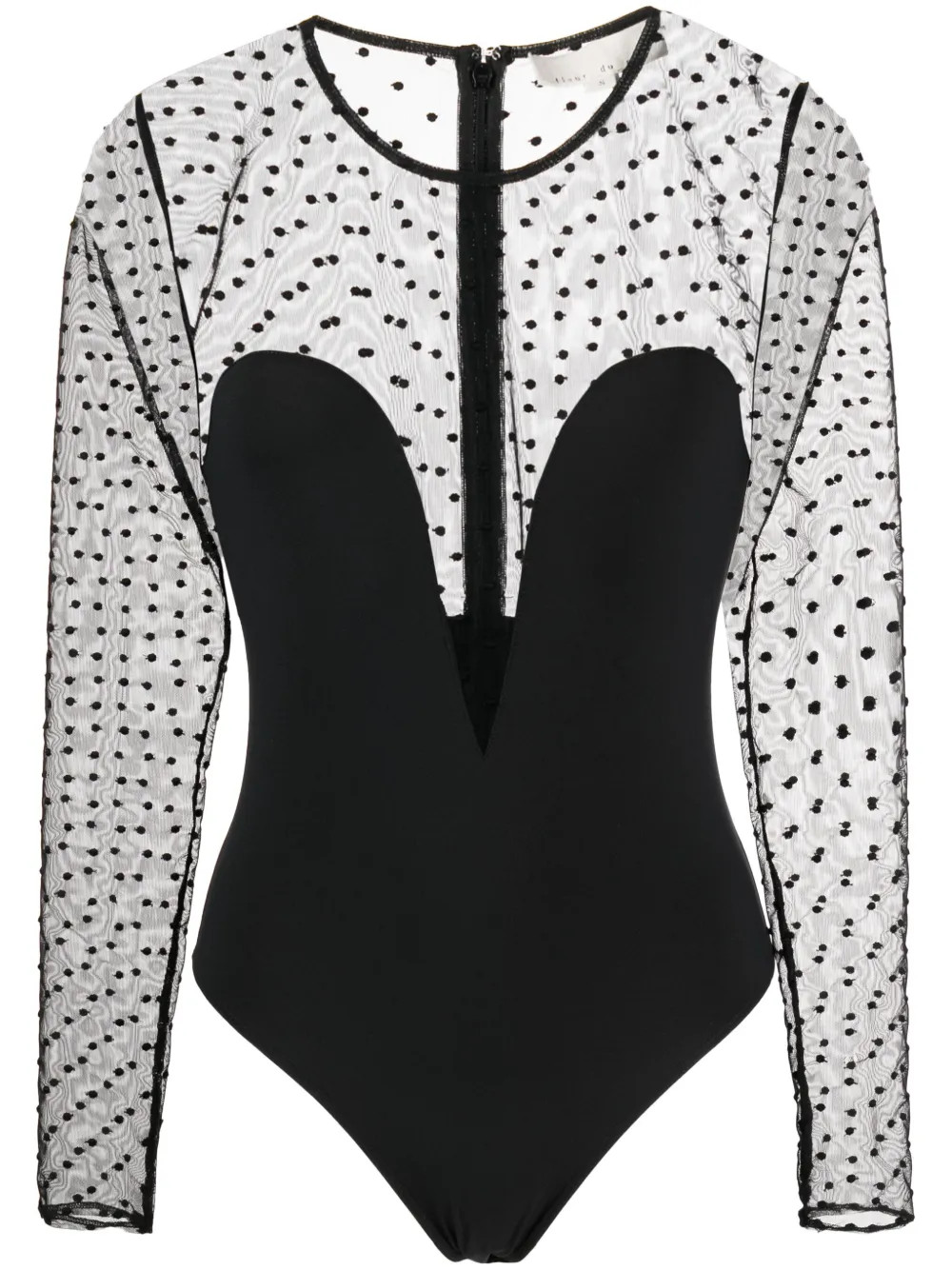 Dotty plunge bodysuit | Farfetch Global