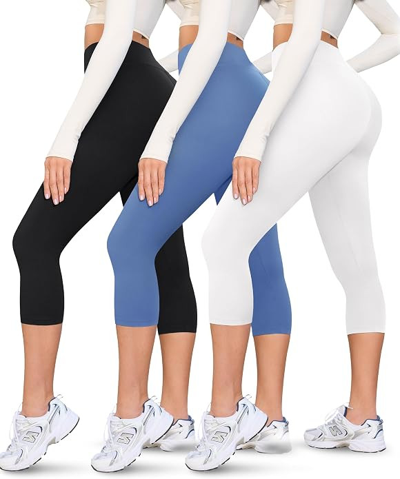 VALANDY Creamlush 3 Pack High Waisted Leggings for Women Buttery Soft | Amazon (US)
