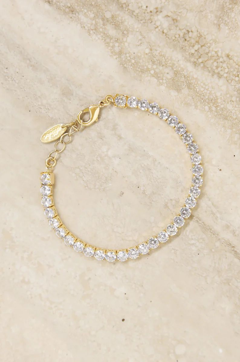 Giselle Sparkle Crystal 18k Gold Plated Bracelet | Ettika