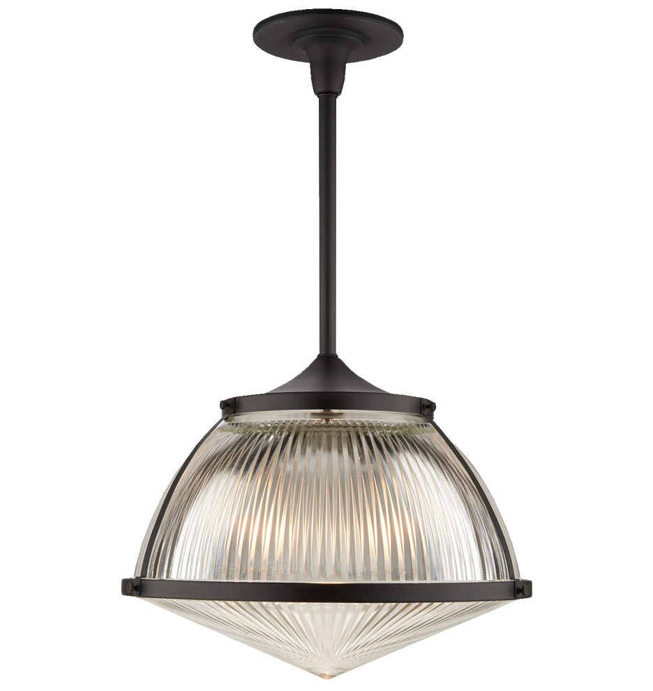 Laurelhurst 16" Prismatic Dome & Glass Lens Pendant | Rejuvenation