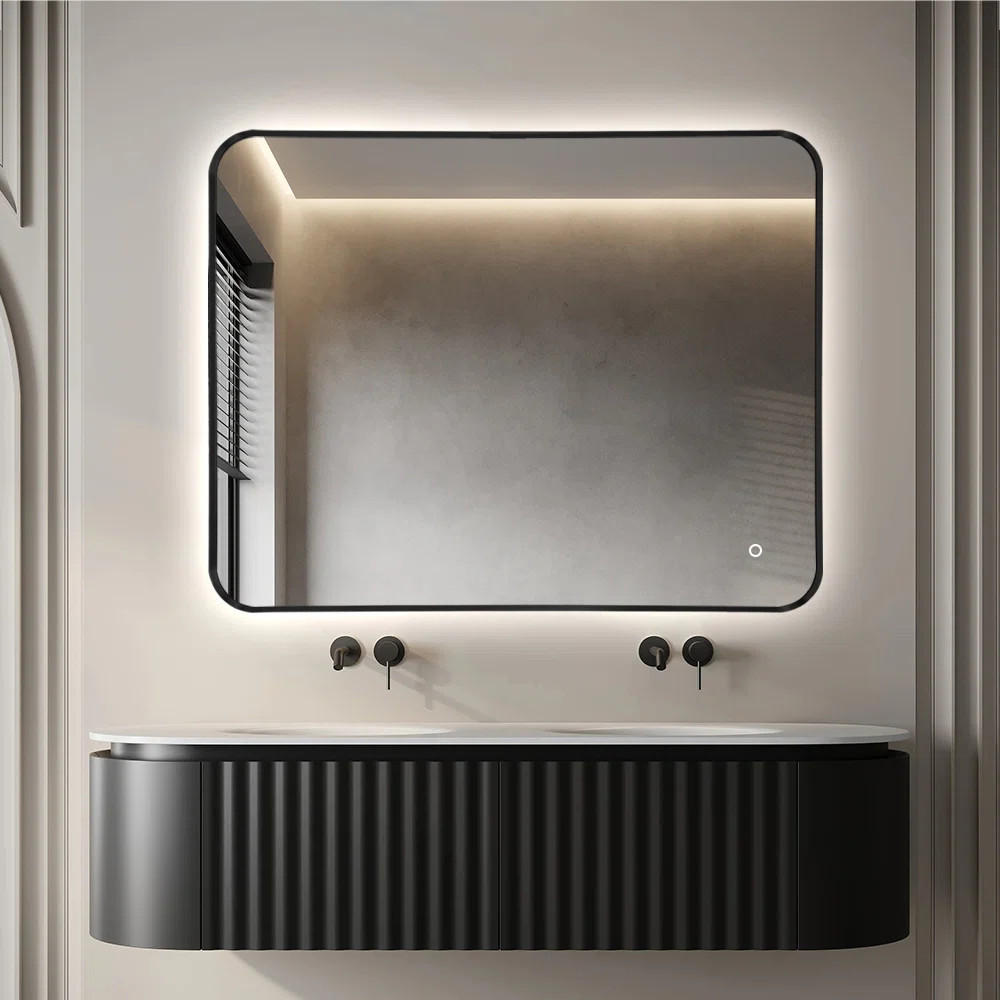 Omer 27.5" X 35.5" Metal Framed LED Bathroom Vanity Mirror | Wayfair North America