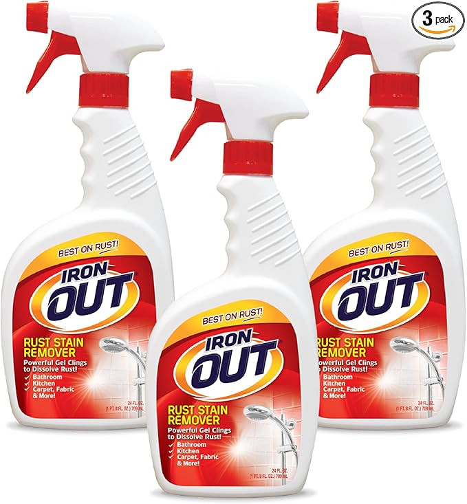 IRON OUT Rust Stain Remover Spray Gel, Remove Rust Stains in Bathrooms, Kitchens, Laundry, and Ou... | Amazon (US)