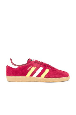 adidas Originals Samba Og Sneaker in Collegiate Burgundy, Crew Yellow, & Gum from Revolve.com | Revolve Clothing (Global)