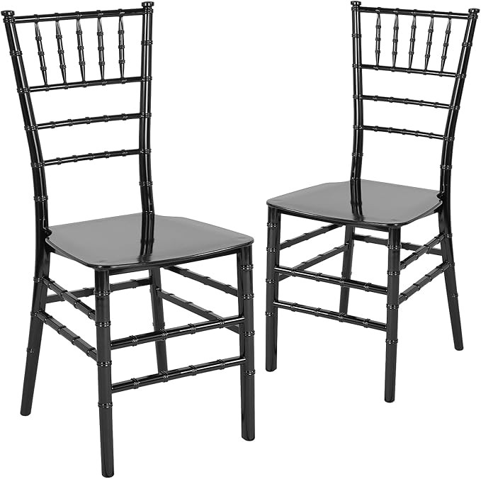 Flash Furniture 2 Pk. HERCULES Series Mahogany Resin Stacking Chiavari Chair | Amazon (US)