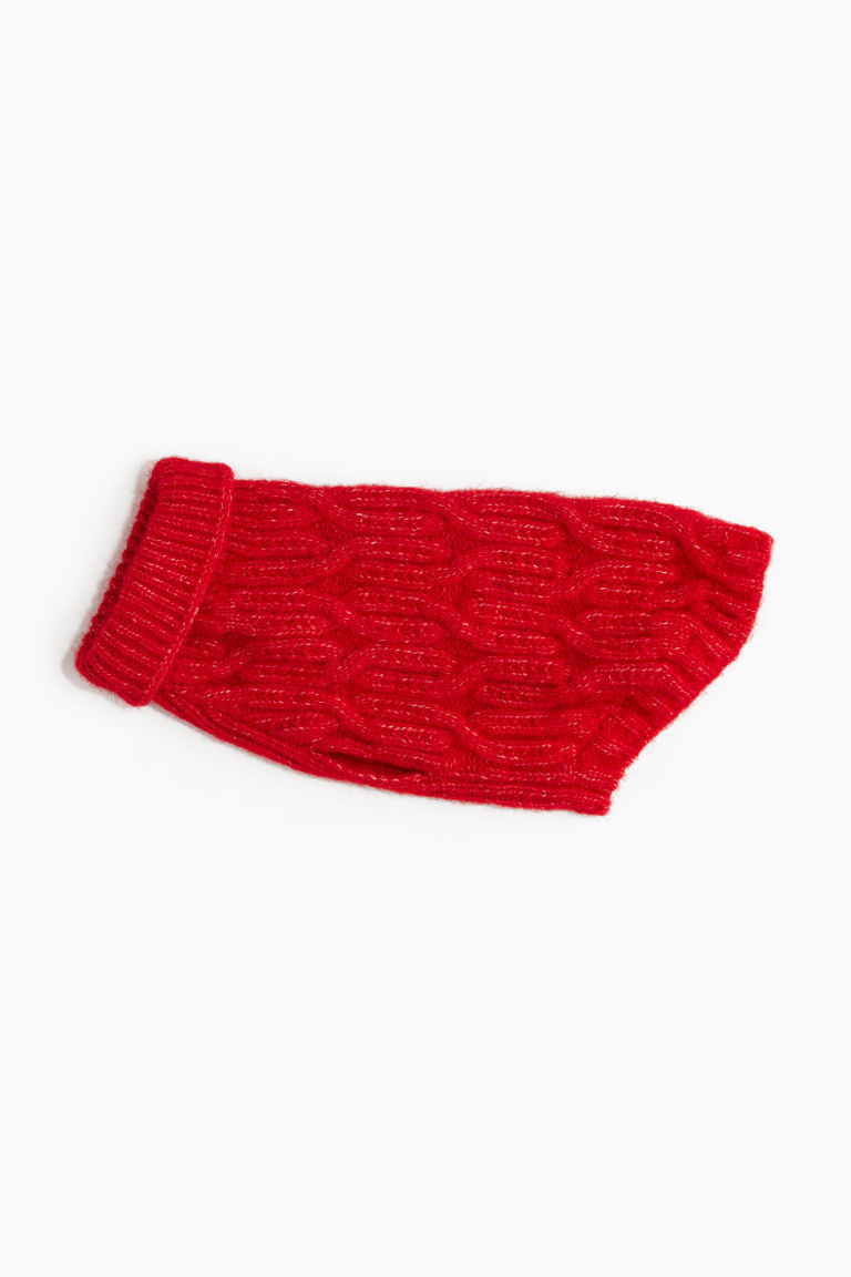 H & M - Cable-Knit Dog Sweater - Red | H&M (US + CA)