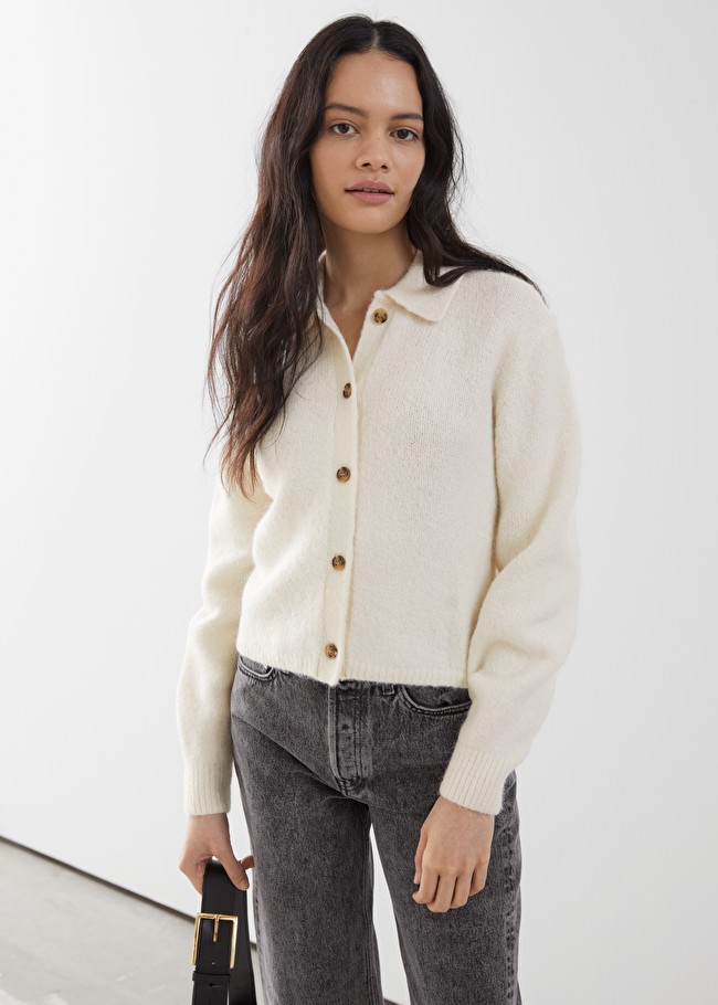 Wool Blend Tortoise Button Cardigan | & Other Stories (EU + UK)