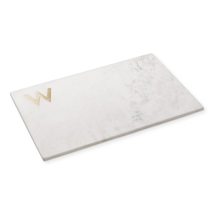 Marble & Brass Monogram Board | Williams-Sonoma
