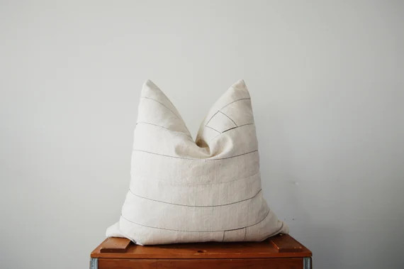 THE ACCRA 18x18 Natural Hmong Hemp Square Pillow Cover | Etsy (US)