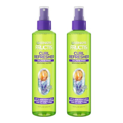 Garnier Fructis Curl Refresher Reviving Water Spray, Sulfate Free, 8.5 Fl Oz, 2 Count (Packaging May Vary) | Amazon (US)