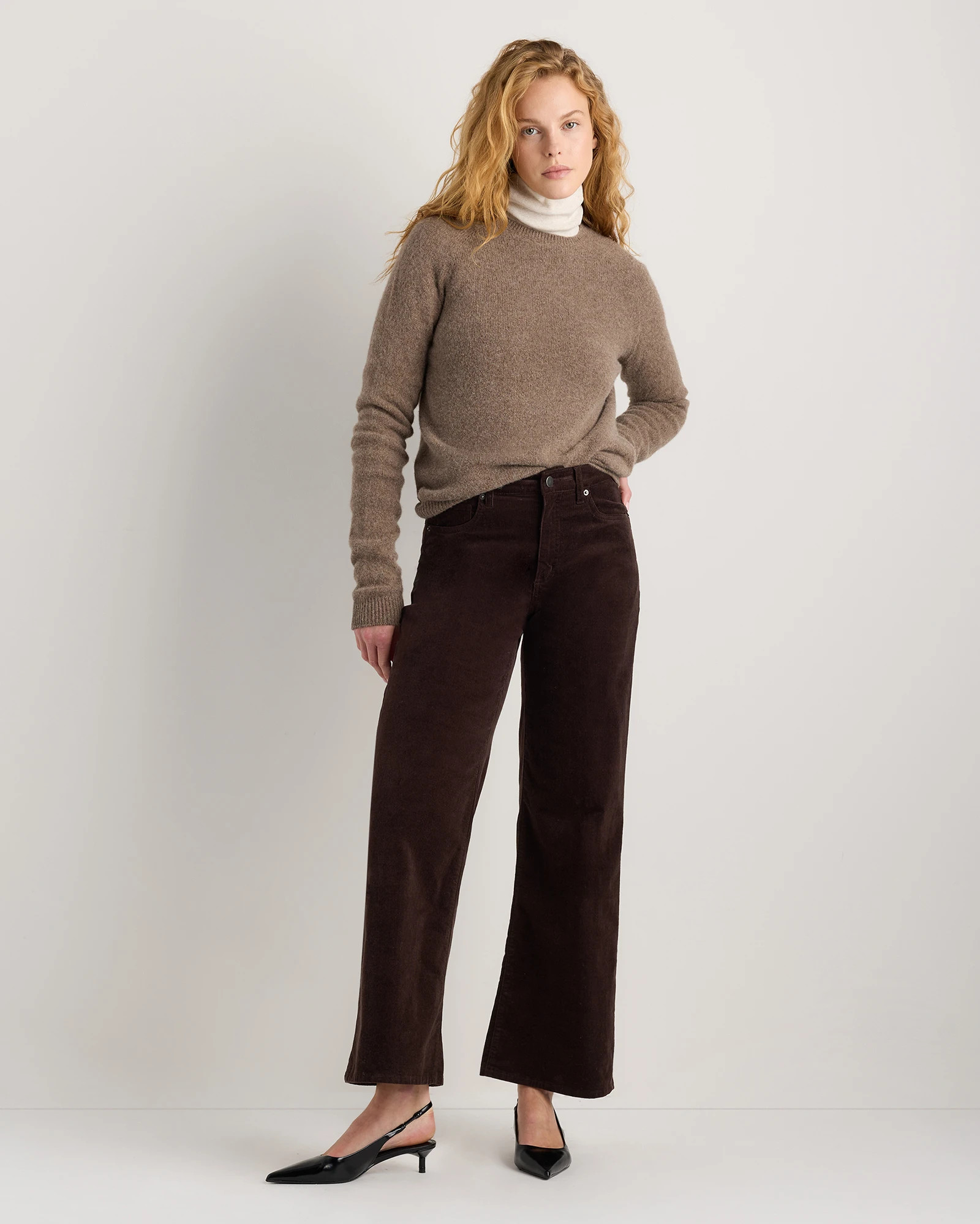Organic Stretch Corduroy Wide Leg Pants | Quince
